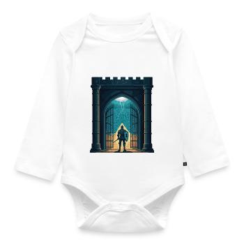 Digital Crusader - Organic Longsleeve Baby Bodysuit - white - Front