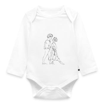 Ballet dancers - Organic Longsleeve Baby Bodysuit - white - Front