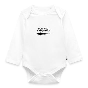 Purrfect Frequency - Organic Longsleeve Baby Bodysuit - white - Front