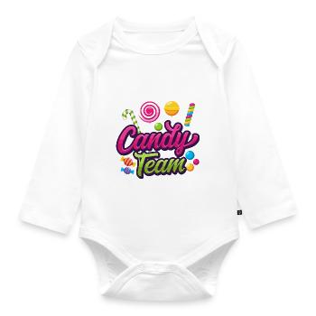 Candy Team Bonbons - Body Bébé bio manches longues - blanc - Devant