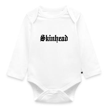 Working Class Skinhead Oi! Antiracist Bootboys My - Organic Longsleeve Baby Bodysuit - white - Front
