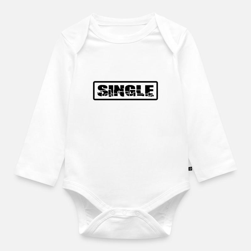 single - Baby Bio-Langarm-Body - Weiß