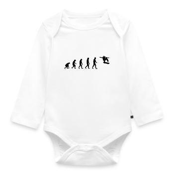 Evolution Skate - Baby Bio-Langarm-Body - Weiß - Vorne