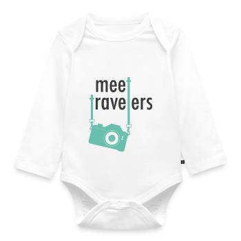 meet-travelers - Body Bébé bio manches longues - blanc - Devant