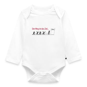 Der Weg ist das Ziel - Marathon - Baby Bio-Langarm-Body - Weiß - Vorne