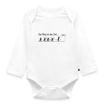 DAS ZIEL - MARATHON - Baby Bio-Langarm-Body - Weiß - Vorne