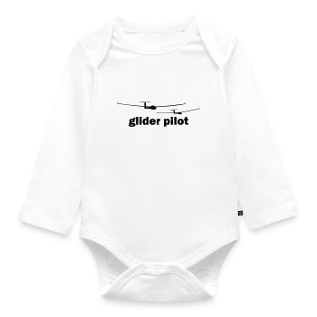 glider pilot - Baby Bio-Langarm-Body - Weiß - Vorne
