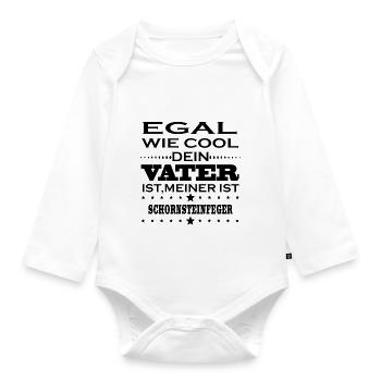 Egal wie cool vater ist SCHORNSTEINFEGER - Baby Bio-Langarm-Body - Weiß - Vorne