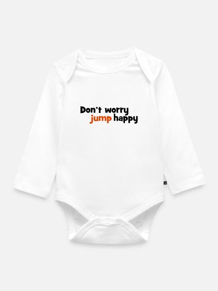springen - Baby Bio-Langarm-Body - Weiß
