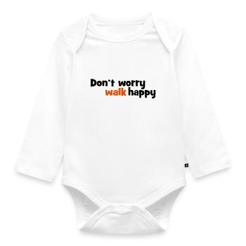 Nordic Walking - Baby Bio-Langarm-Body - Weiß - Vorne