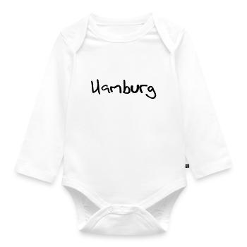 hamburg - Baby Bio-Langarm-Body - Weiß - Vorne