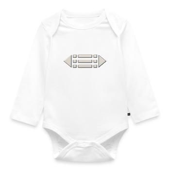 Amulet Atlantis,protection symbol, Ring Atlanteans - Organic Longsleeve Baby Bodysuit - white - Front