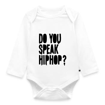 sprechen Sie hiphop - Baby Bio-Langarm-Body - Weiß - Vorne