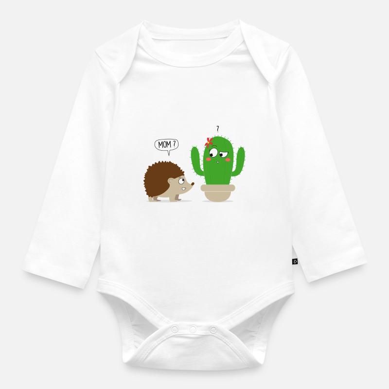 Kaktusmutter - Baby Bio-Langarm-Body - Weiß