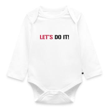 Let's do it! - Organic Longsleeve Baby Bodysuit - white - Front