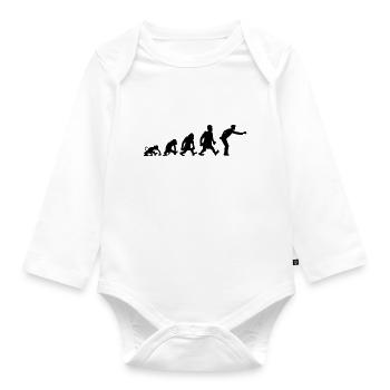 darwin boules - Baby Bio-Langarm-Body - Weiß - Vorne