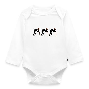 Old Man Team - Organic Longsleeve Baby Bodysuit - white - Front