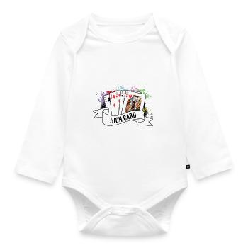 Poker Highest Card Cards Poker Game - Organic Longsleeve Baby Bodysuit - white - Front