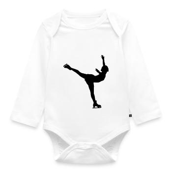 Figure skater - Baby Bio-Langarm-Body - Weiß - Vorne