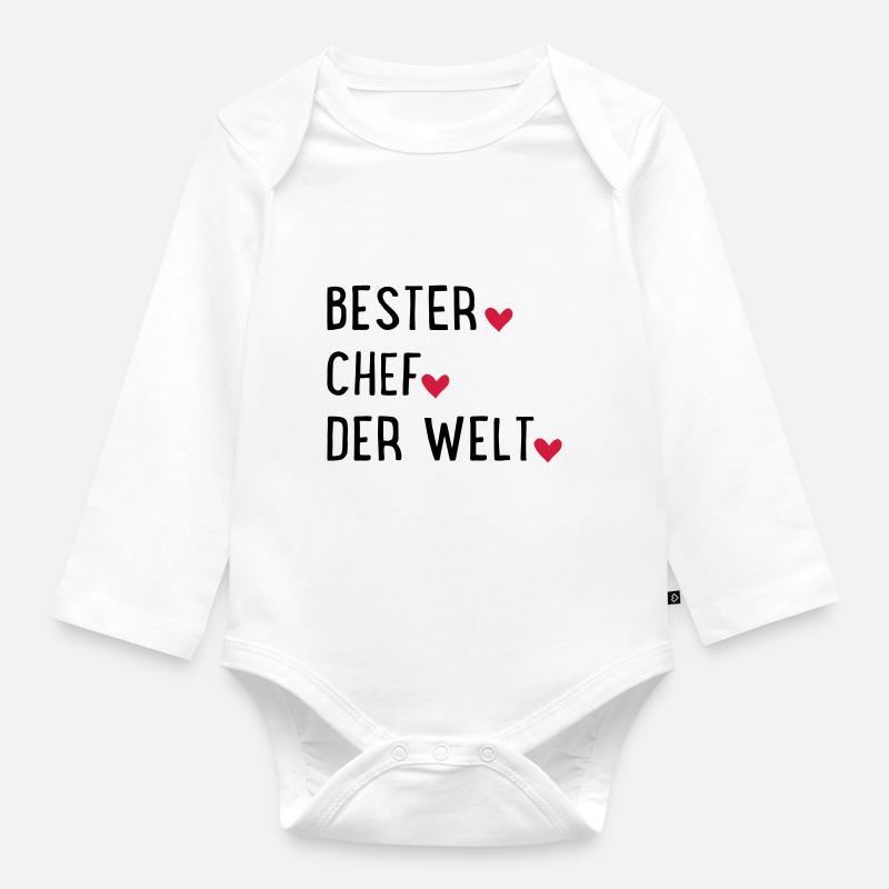 Bester Chef - Baby Bio-Langarm-Body - Weiß