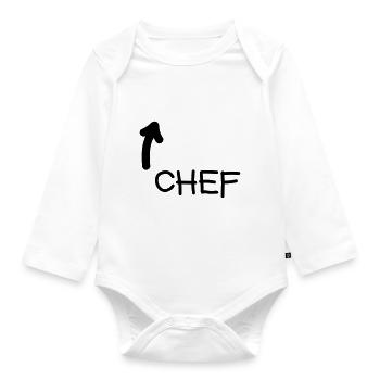 chef - Baby Bio-Langarm-Body - Weiß - Vorne