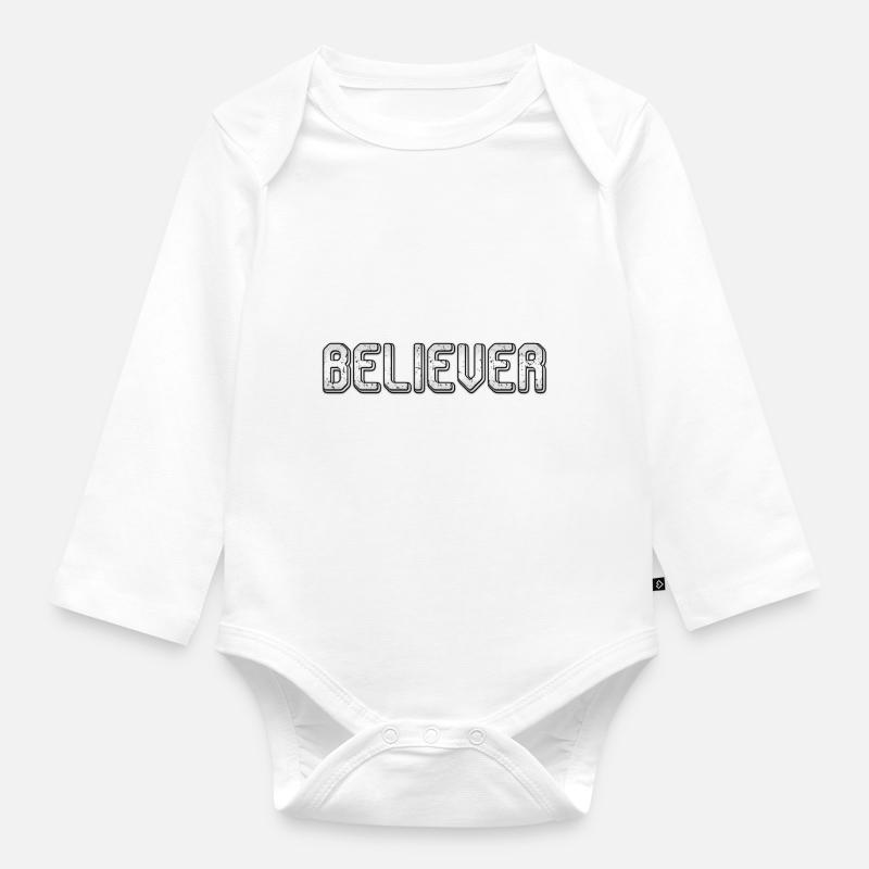 Believer - Baby Bio-Langarm-Body - Weiß