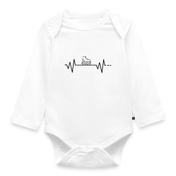 Heartbeat Inline Skateboarding roulant en ligne - Body Bébé bio manches longues - blanc - Devant