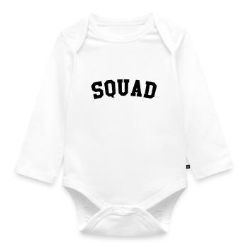 Squad - Organic Longsleeve Baby Bodysuit - white - Front