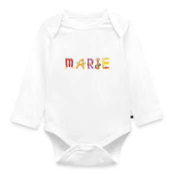 Marie - Baby Bio-Langarm-Body - Weiß - Vorne