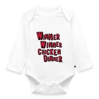 winner winner chicken dinner - Baby Bio-Langarm-Body - Weiß - Vorne