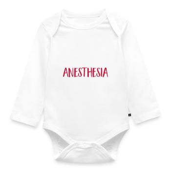 anesthesiaclusterw - Organic Longsleeve Baby Bodysuit - white - Front
