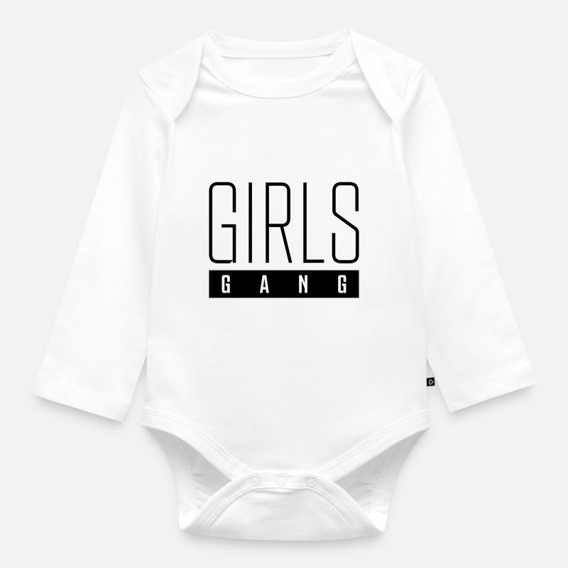 gang de filles - Body Bébé bio manches longues - blanc