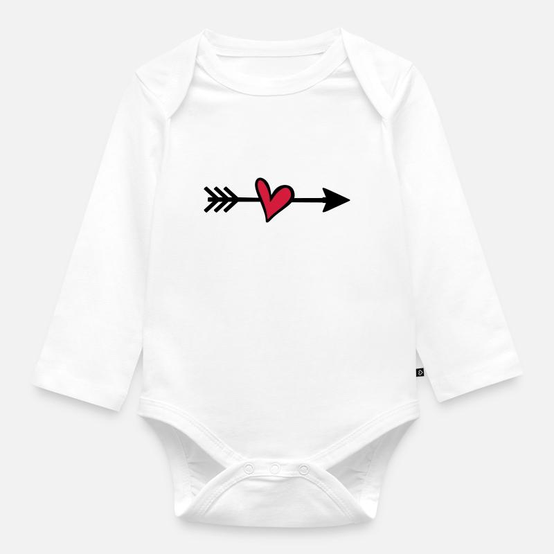 Flèche de Cupidon - Body Bébé bio manches longues - blanc