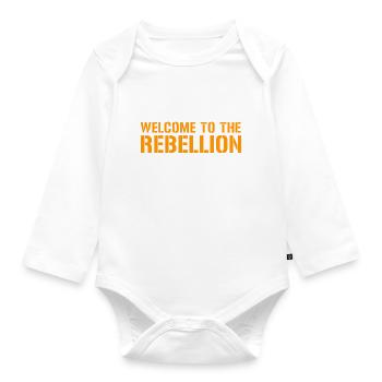 Willkommen bei der Rebellion - Baby Bio-Langarm-Body - Weiß - Vorne