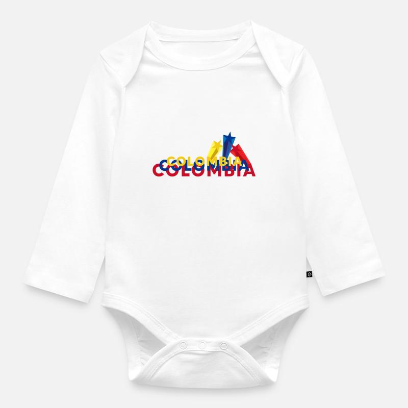 Colombie - Body Bébé bio manches longues - blanc