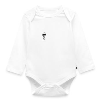 Winner sperm - Organic Longsleeve Baby Bodysuit - white - Front