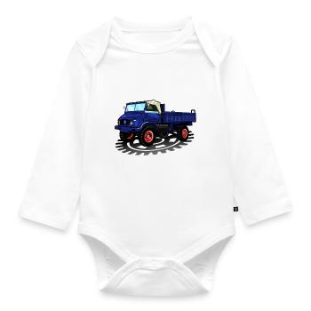 Unimog - Oldtimer - Offroad - Universal motor device - Organic Longsleeve Baby Bodysuit - white - Front