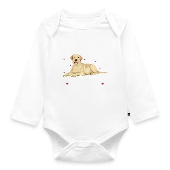 Goldendoodle Love Is Wet Nose Wagging Tail Funny - Baby Bio-Langarm-Body - Weiß - Vorne