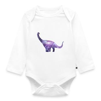 Brachiosaurus Dinosaur Univers Dino Nerd Enfants - Body Bébé bio manches longues - blanc - Devant