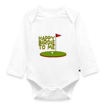 Happy Birdie voor mij - Baby bio-rompertje met lange mouwen - wit - Voor