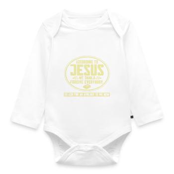 Jésus Bible Église religieuse chrétienne Don - Body Bébé bio manches longues - blanc - Devant