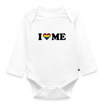 I love me - Baby Bio-Langarm-Body - Weiß - Vorne