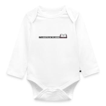 beautiful day for learning - Organic Longsleeve Baby Bodysuit - white - Front