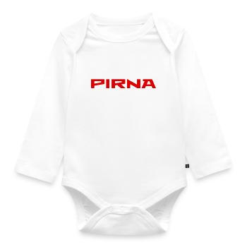 Pirna Slogan - Deutschland - Sachsen - Baby Bio-Langarm-Body - Weiß - Vorne