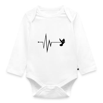 Taube Puls - Baby Bio-Langarm-Body - Weiß - Vorne
