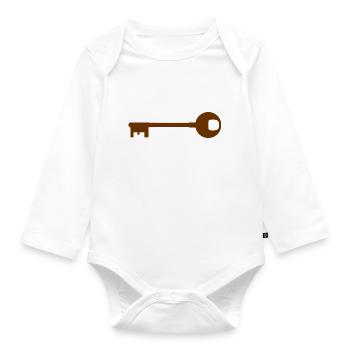 Une Clé - Body Bébé bio manches longues - blanc - Devant