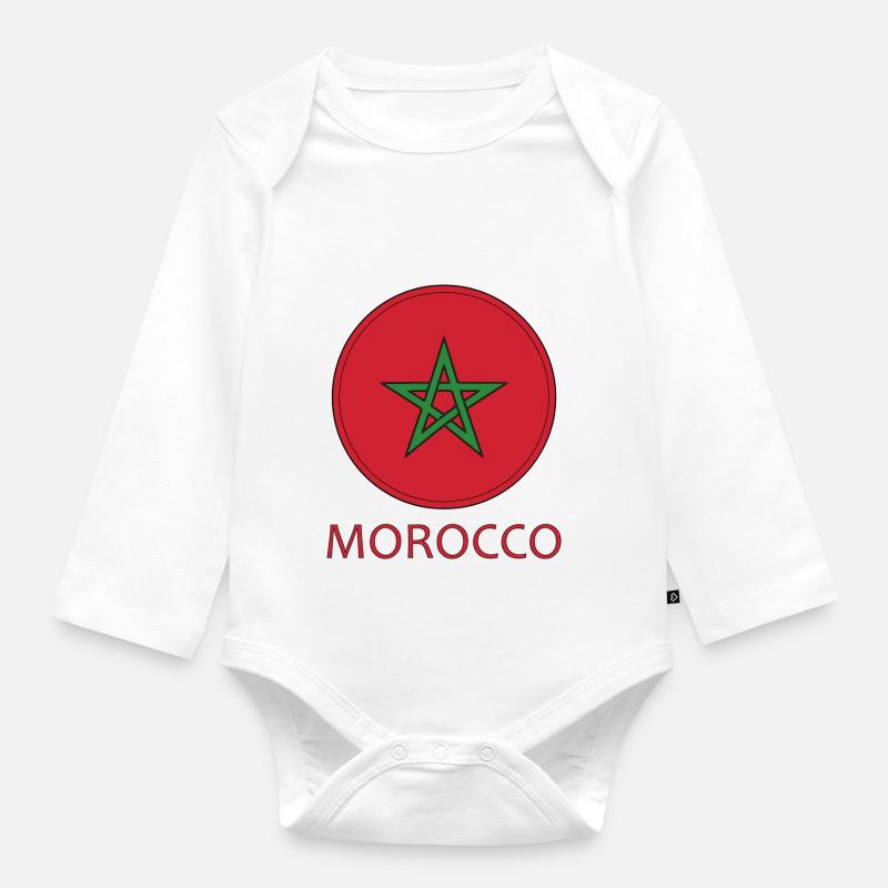 Maroc - Body Bébé bio manches longues - blanc