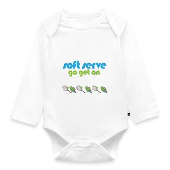 Tennis Drôle Si Vous Voulez Un Service Doux, Allez Chercher Un - Body Bébé bio manches longues - blanc - Devant