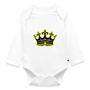 Crown Royal Symbol - Organic Longsleeve Baby Bodysuit - white - Front