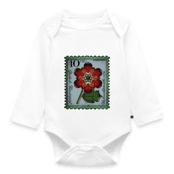 Stamp Advent Star - Organic Longsleeve Baby Bodysuit - white - Front